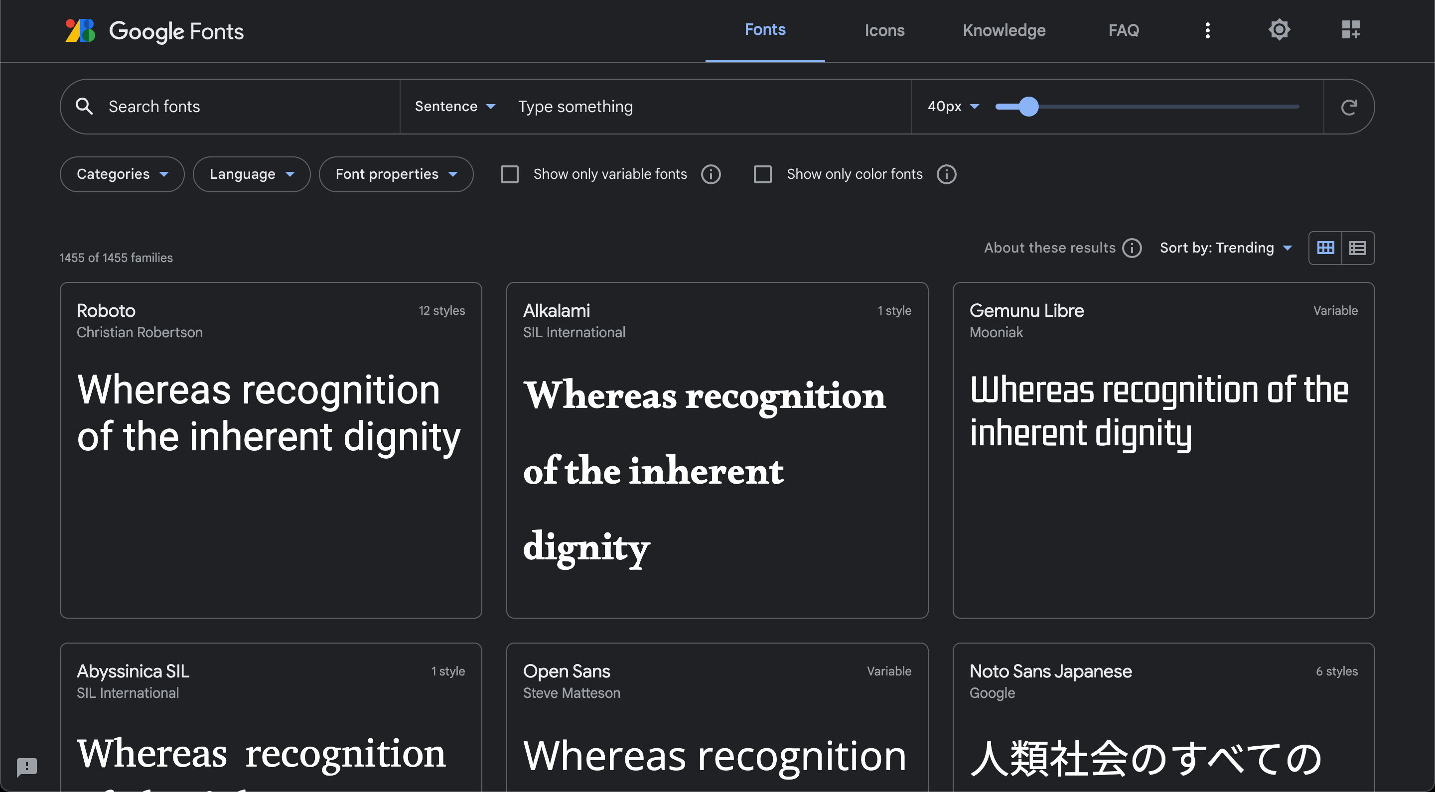 Google Fonts