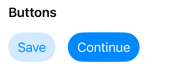 The same bordered SwiftUI buttons with capsule shapes on iOS 26.3.