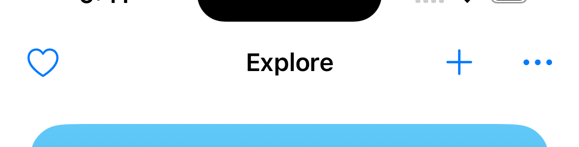 A close-up of native toolbar actions on iOS 17.5.