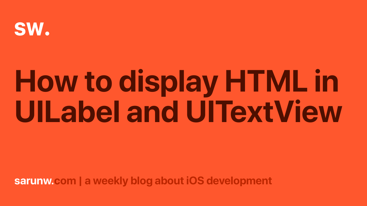How to display HTML in UILabel and UITextView