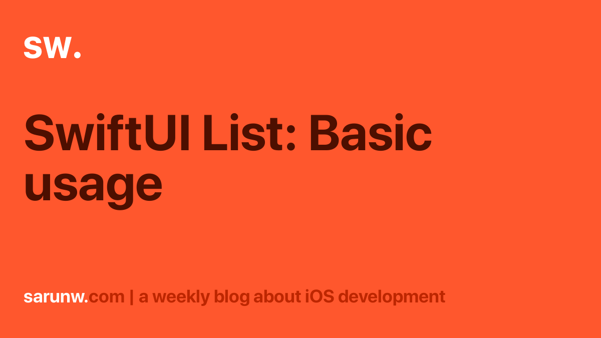 swiftui-list-basic-usage-sarunw