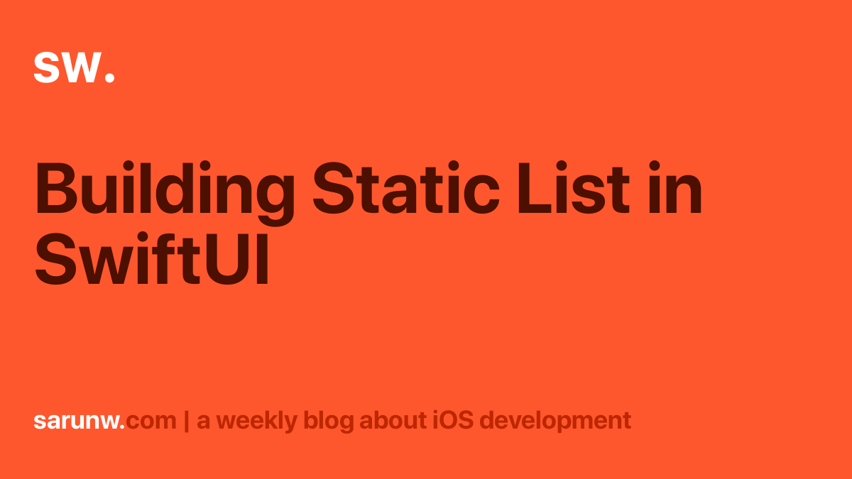 building-static-list-in-swiftui-sarunw