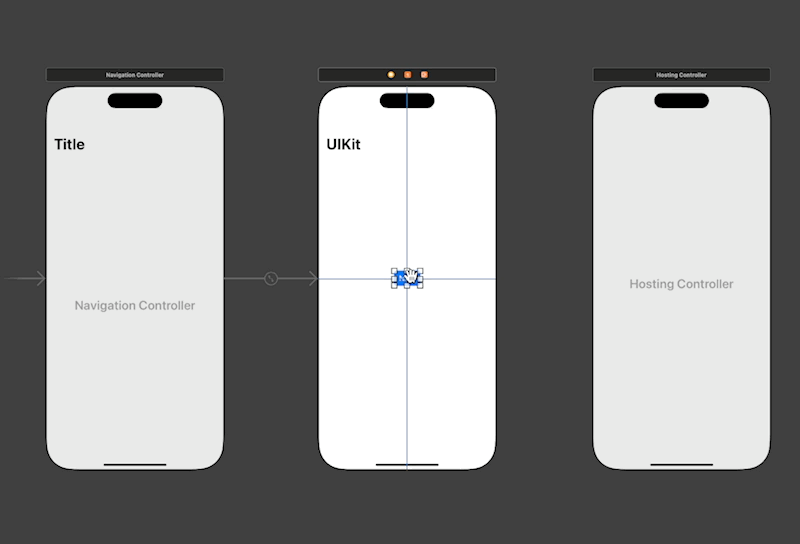 Create a segue between the button and the hosting view controller.