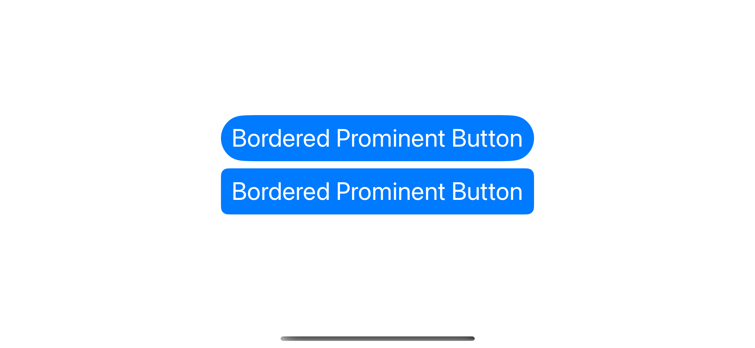 Use the buttonBorderShape modifier to control the corner radius.