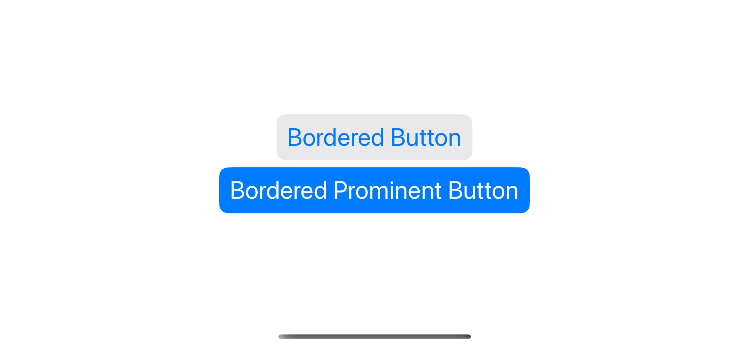 bordered and borderedProminent button styles.