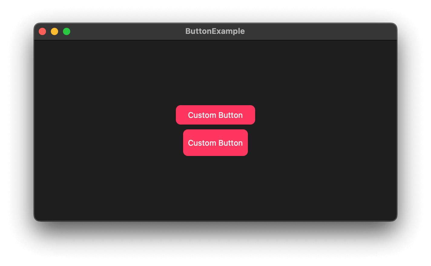 Buttons with plain button styles on macOS.