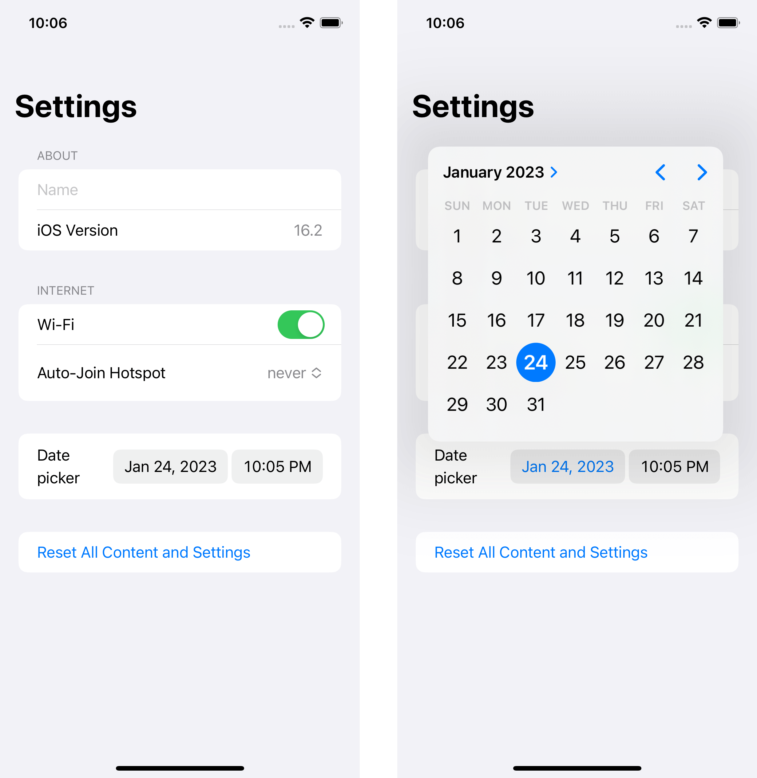 Form in iOS.